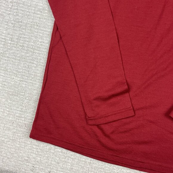 Yukonwool New Zealand 100% Made in Canada Merino Wool Base layer shirt Men S Red - Picture 5 of 16